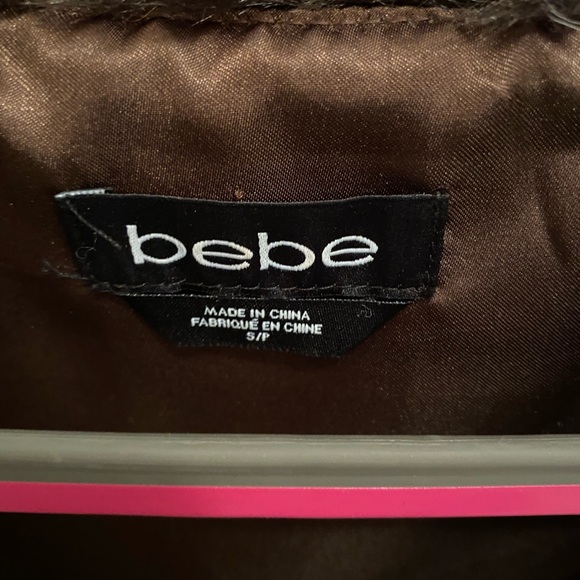 bebe Brown Faux Feather Vest - Picture 3 of 3